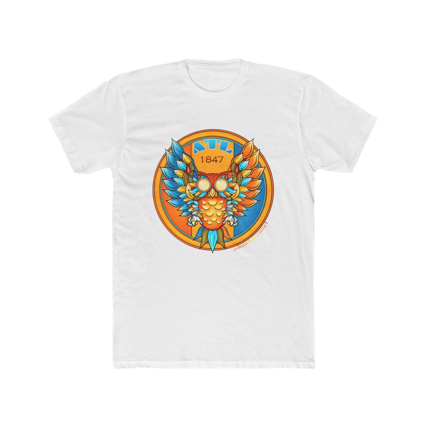 Golden Owl Crest T‑Shirt — 1847 Vintage Emblem Tee