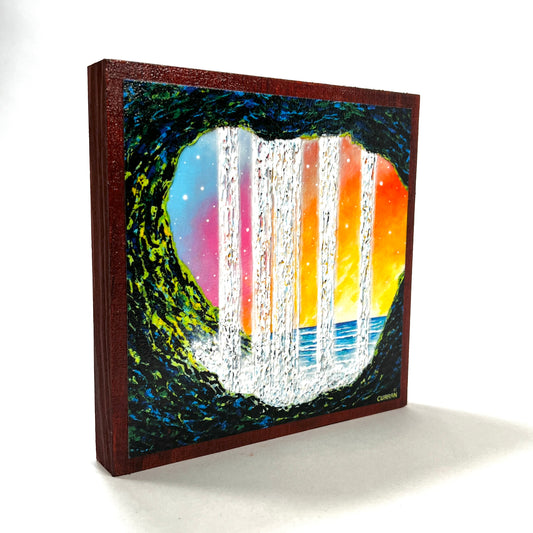 Behind the Falls on Wood Panel (Limited Edition)