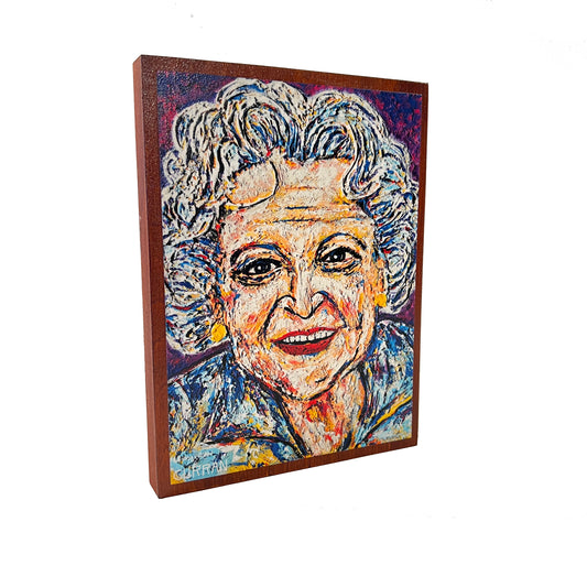 Betty White on Wood Panel (Limited Edition)