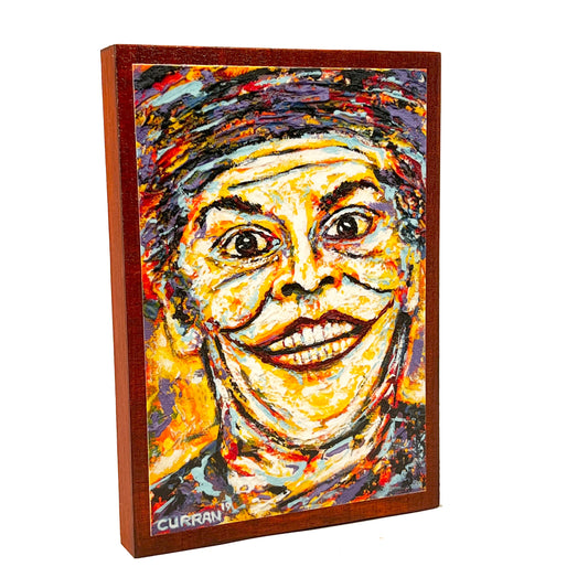 The Joker on Wood Panel