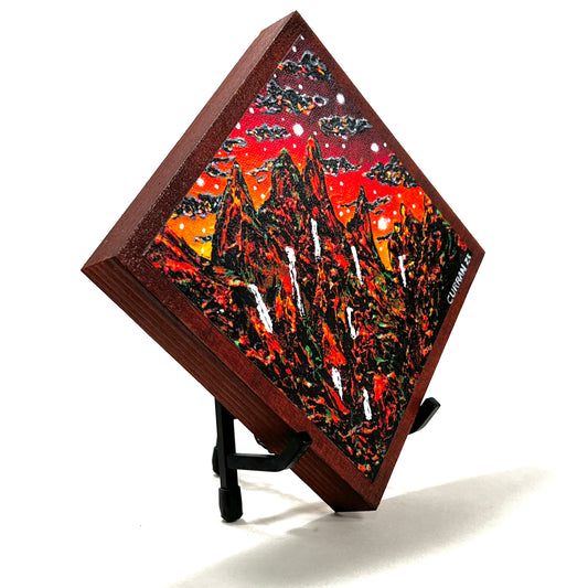Sorcery Falls (Red) on Wood Panel (Limited Edition)