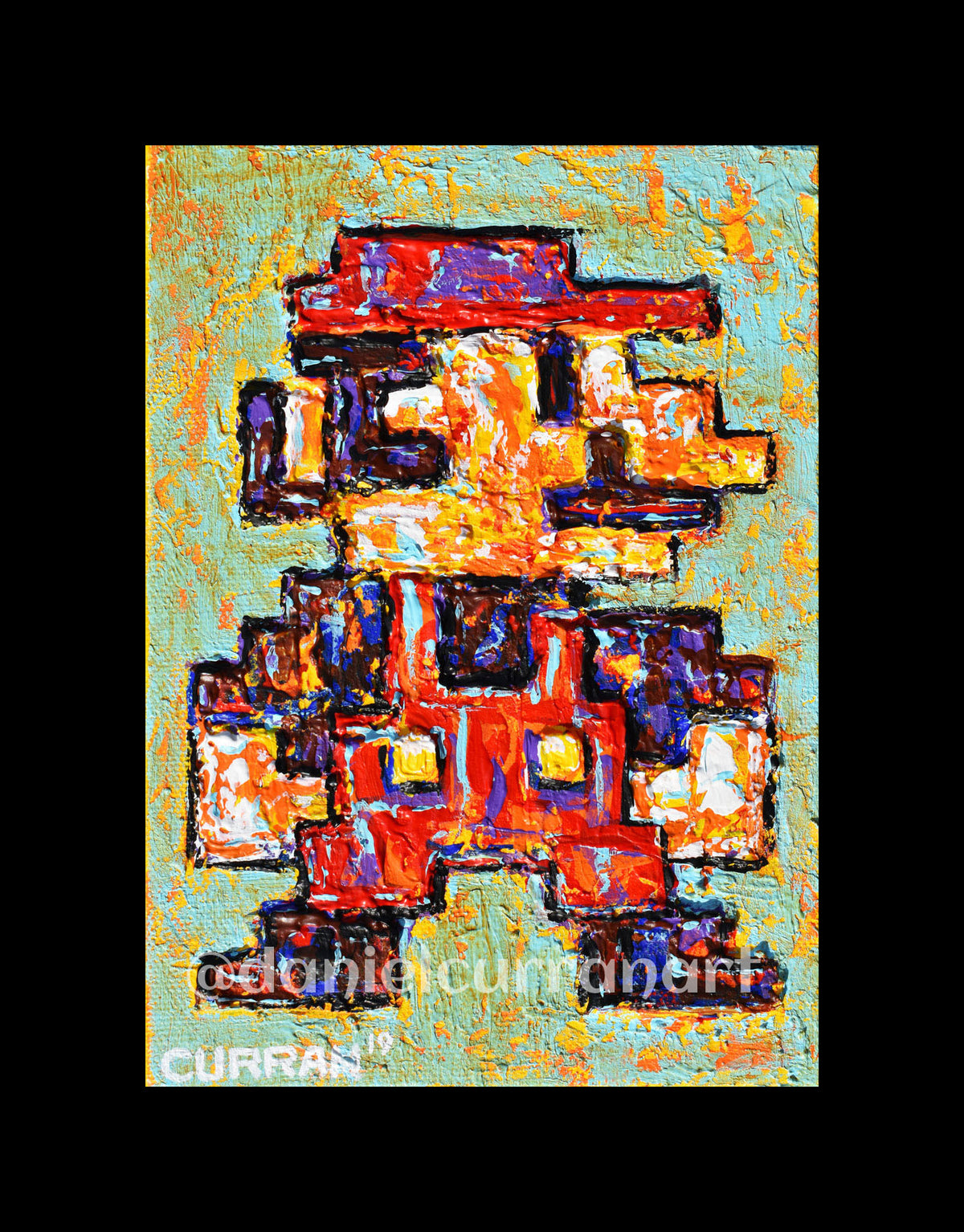 5"x 7" 8 Bit Mario Print (Matted) - Daniel Curran Art