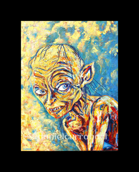 5"x 7" Gollum Print (Matted) - Daniel Curran Art