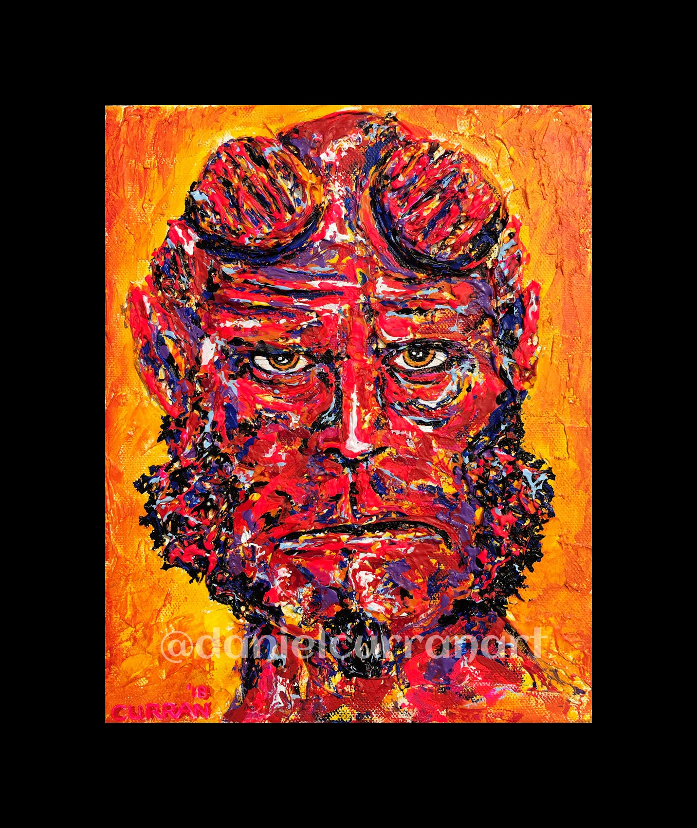 8"x 10" Hellboy Print (Matted) - Daniel Curran Art