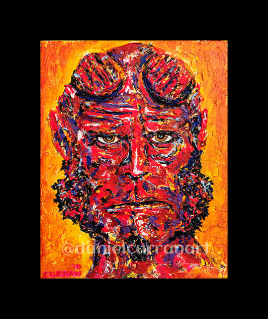 8"x 10" Hellboy Print (Matted) - Daniel Curran Art