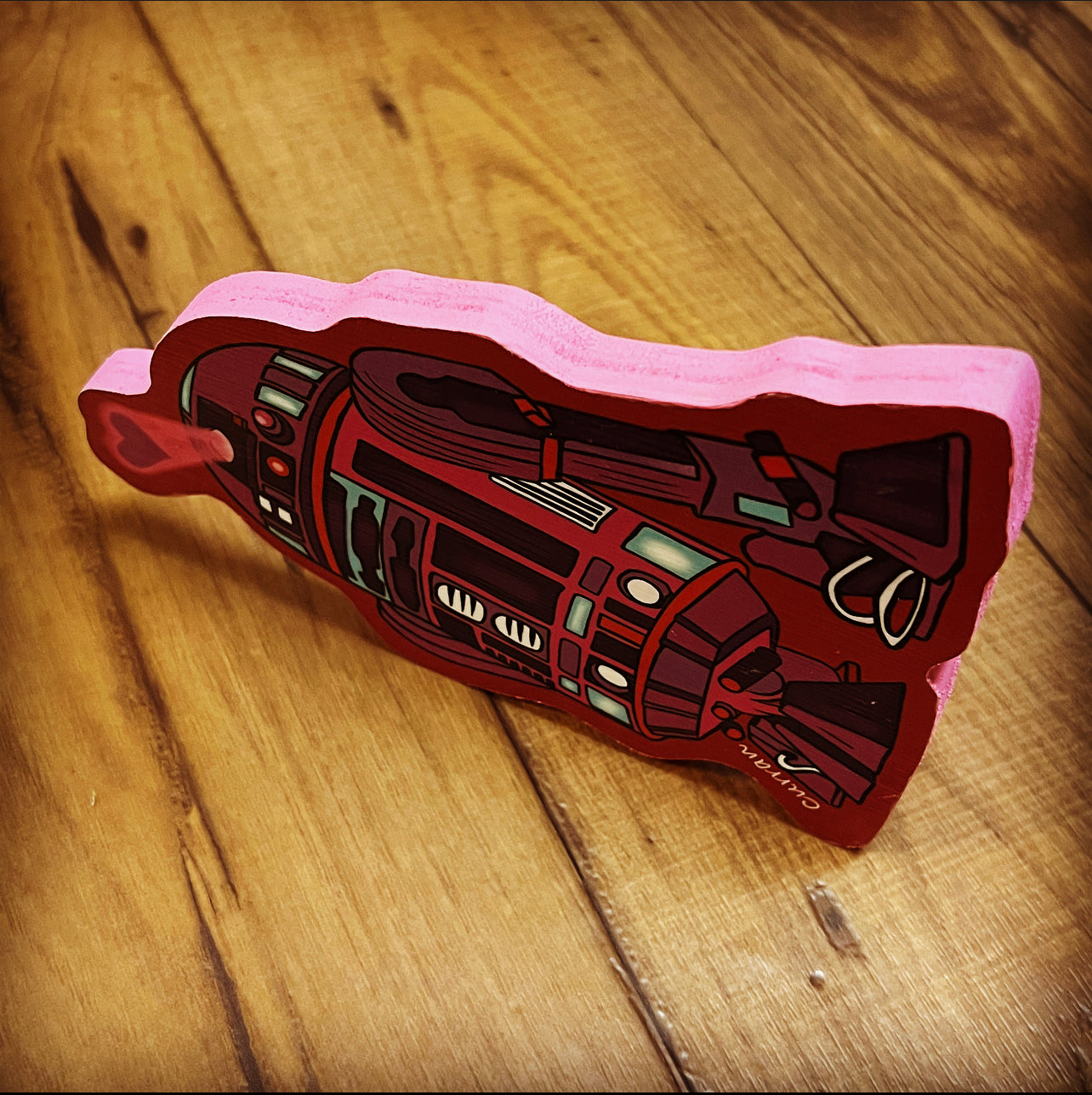 Heart2D2 Print on wood - Daniel Curran Art