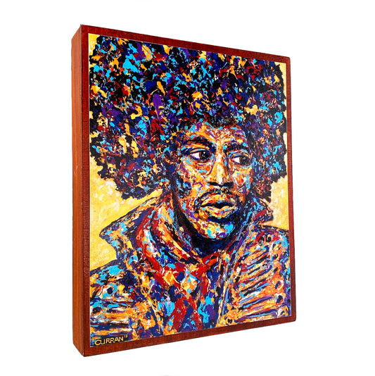 Jimi on Wood Panel - Daniel Curran Art