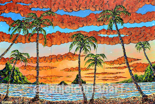 The Bay at Sunset (Triptych) - Daniel Curran Art