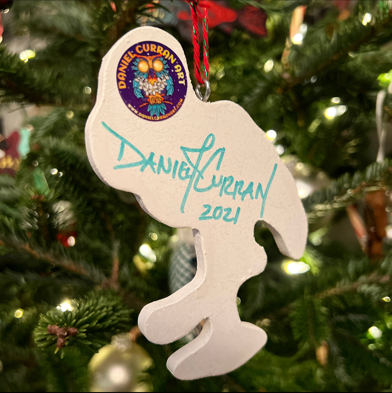 Snow Flamingo 2021 Ornament - Daniel Curran Art
